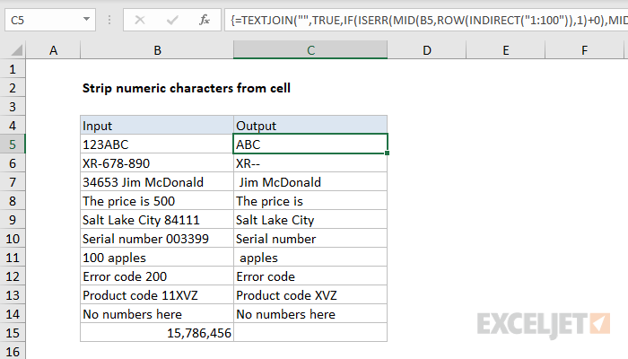 How To Remove Numeric Value From Text In Excel